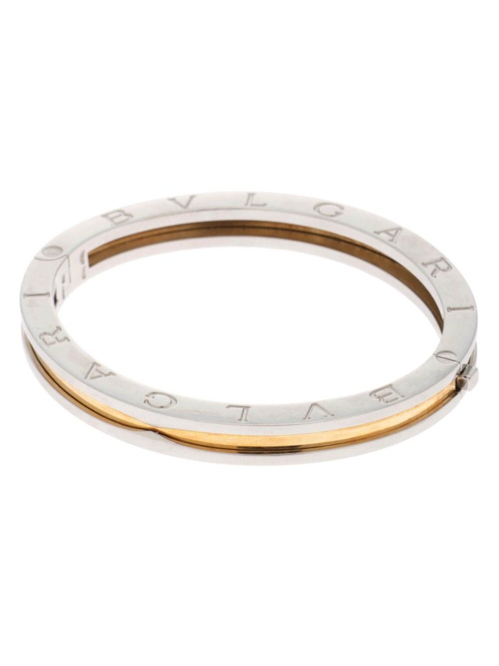 Bvlgari Stainless Steel 18k Yellow Gold Silver Bracelet